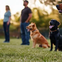Hundetraining Sitz, Platz und Warten im HZO Benken. Förderung von Impulskontrolle und Ruhe